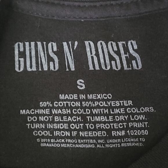 Guns N Roses Classic Logo Black T Shirt Small Tee Unisex - Picture 4 of 8